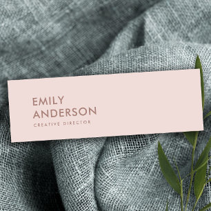 CARTE DE VISITE MINI ÉLÉGANT SIMPLE MINIMAL BLUSH ROSE PROFESSIONNEL