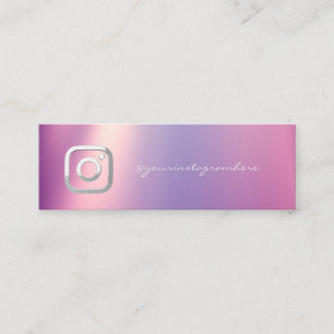 Carte De Visite Mini Élégant Simple Moderne, Instagram Réseaux Sociaux