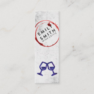 Carte De Visite Mini Élégant verre de vin rustique   Toast   Tige à vin