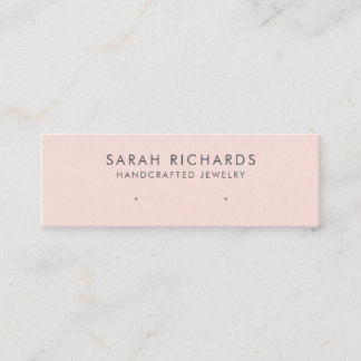 Carte De Visite Mini Élégante et simple oreille d'affichage rose pâle