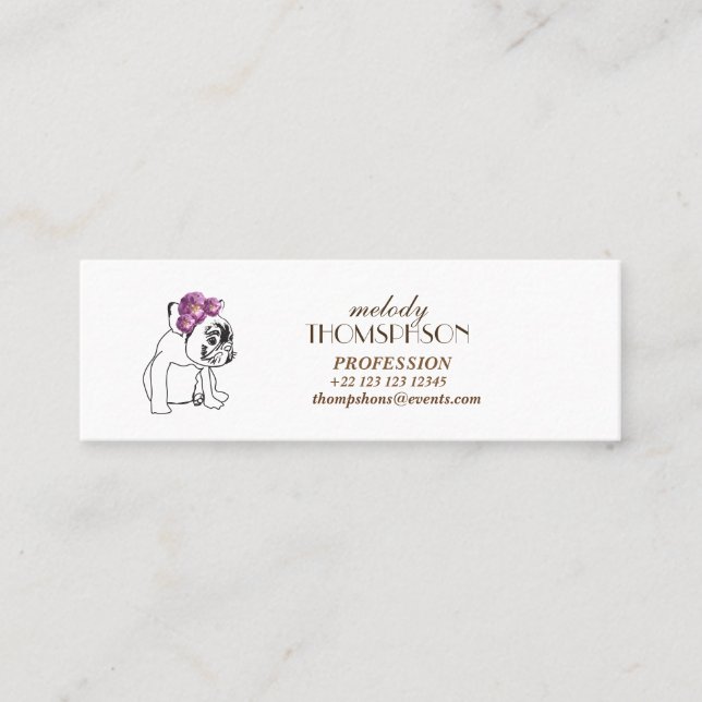 Carte De Visite Mini Elégante Mini Carte Matte Standard Art Moderne (Devant)