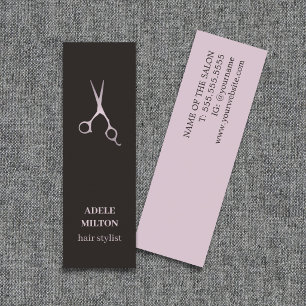 Carte De Visite Mini Elégante minimaliste Rose noir