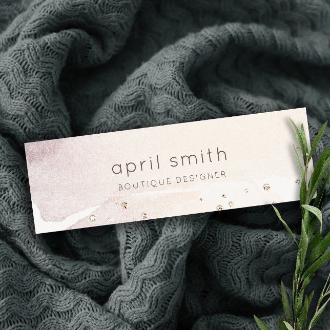 Carte De Visite Mini Elégante Parties scintillant Abstraite d'aquarelle (Créateur téléchargé)