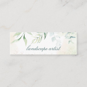 Carte De Visite Mini Élégante verdure dorée Eucalyptus