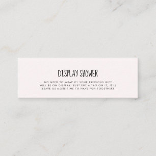 Carte De Visite Mini Eléphant rose mou Afficher la fiche douche insert