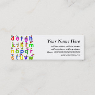 Carte De Visite Mini Enfants d'alphabet