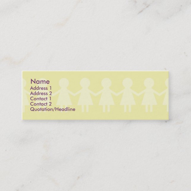 Carte De Visite Mini Enfants - maigres (Devant)