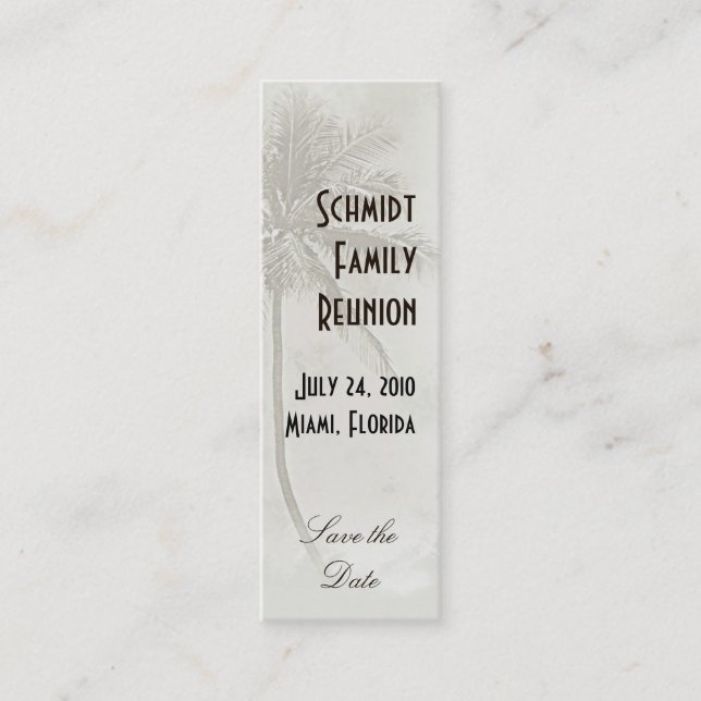 Carte De Visite Mini Enregistrer la date (taupe) (Devant)