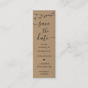 Carte De Visite Mini Enregistrer le Signet Signet de date unique sur Kr