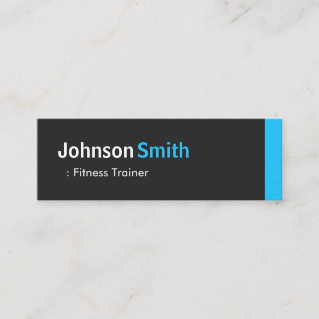 Carte De Visite Mini Entraîneur Fitness - Personal Aqua Blue Mini (Devant)