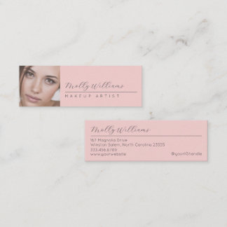 Carte de visite mini entreprise de maquillage écri