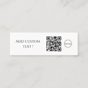 Carte De Visite Mini Entreprise de signet de code qr simple personnalis