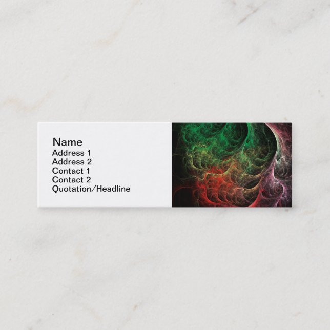 Carte De Visite Mini Espace de feu d'art abstrait (Devant)