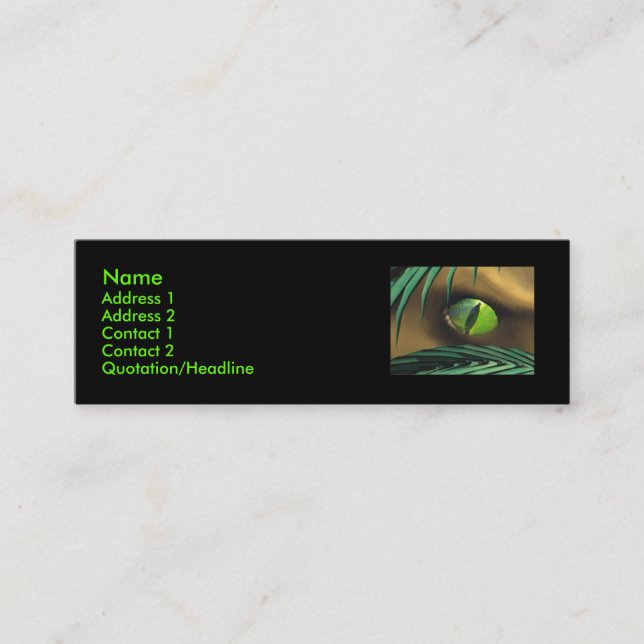 Carte De Visite Mini Espion de dinosaure (Devant)