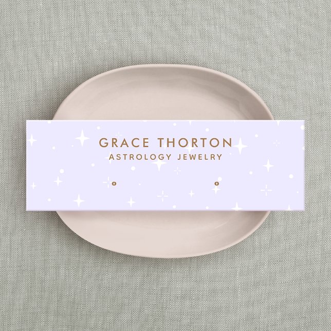 Carte De Visite Mini Étoiles célestes pourpres Étudiantes (Créateur téléchargé)