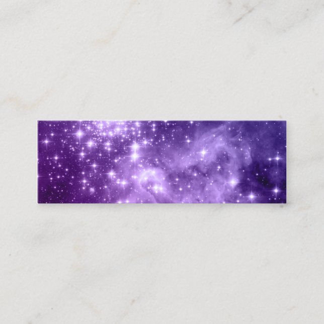 Carte De Visite Mini Étoiles de magie violette (Devant)