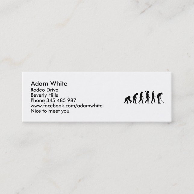Carte De Visite Mini Évolution de golf (Devant)