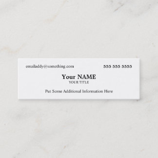 Carte De Visite Mini Exécutif blanc