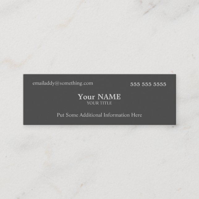 Carte De Visite Mini Executive Grey (Devant)