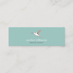 Carte De Visite Mini Exotic BIRD illustration elegant minimal mint card