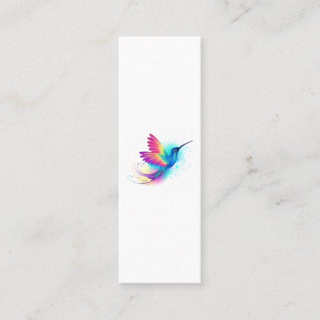 Carte De Visite Mini Exotic Rainbow Hummingbird (Devant)