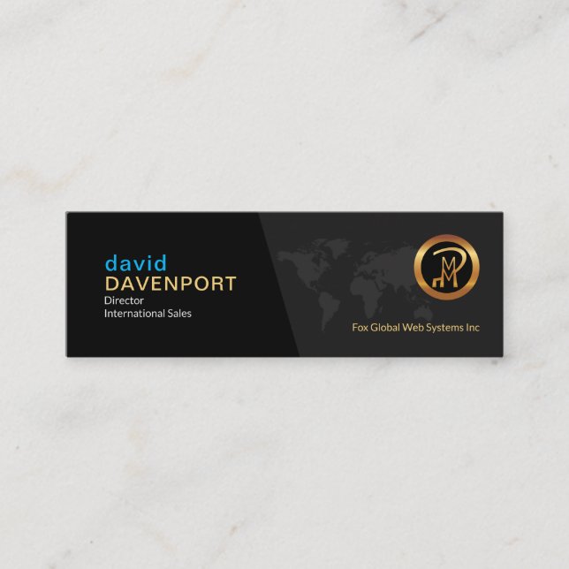 Carte De Visite Mini Exquise Elegance Gray Ventes internationales (Devant)