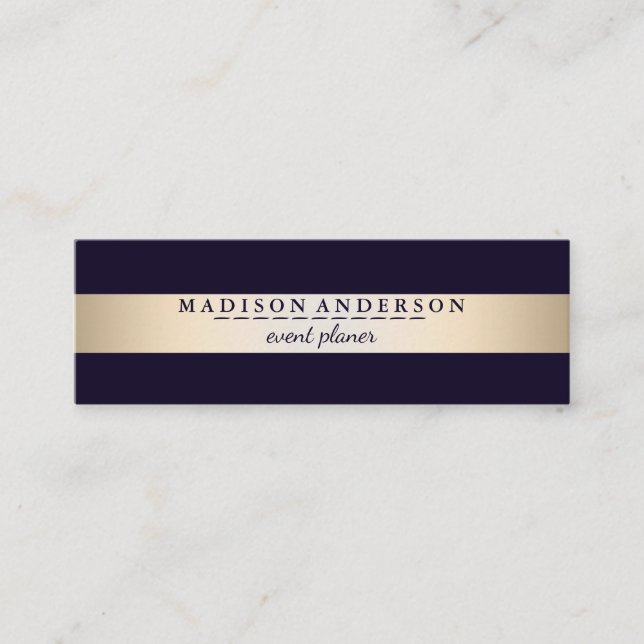 Carte De Visite Mini Faux Gold Foil moderne (Devant)