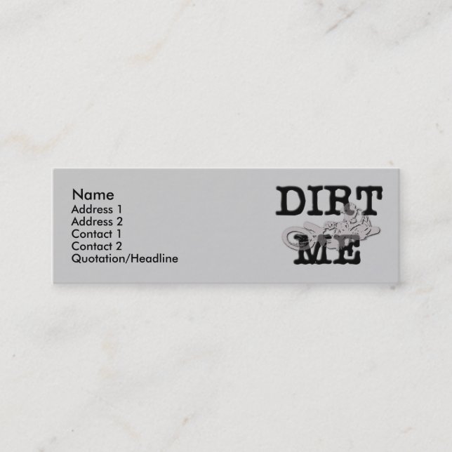 Carte De Visite Mini Fiche de profil de moto cross Dirt Me (Devant)