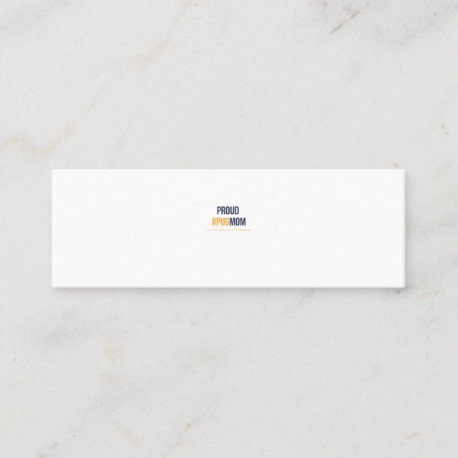 Carte De Visite Mini Fier mère carlin (Devant)