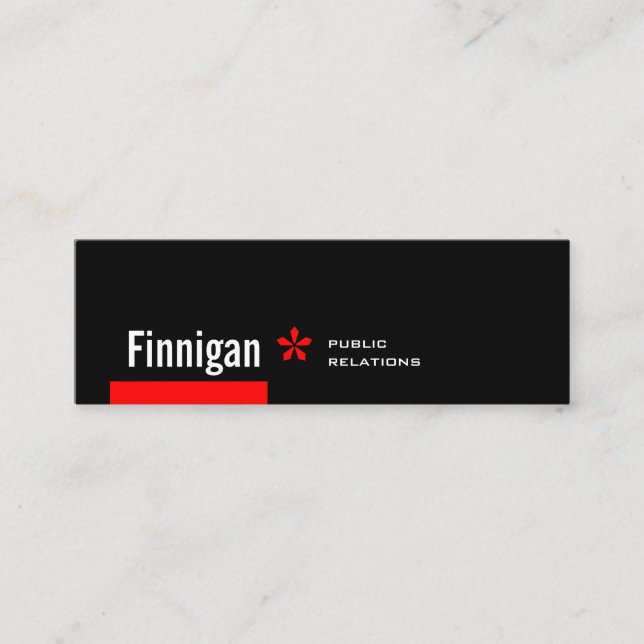 Carte De Visite Mini Finnigan Big Redstripe Asterisk (Devant)