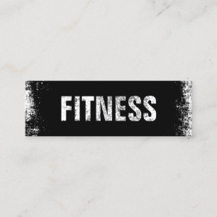 Carte De Visite Mini Fitness Personal Trainer Gronge Noir Grunge