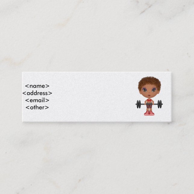 Carte De Visite Mini fitnessbuddie2, <name><address><email><other> (Devant)
