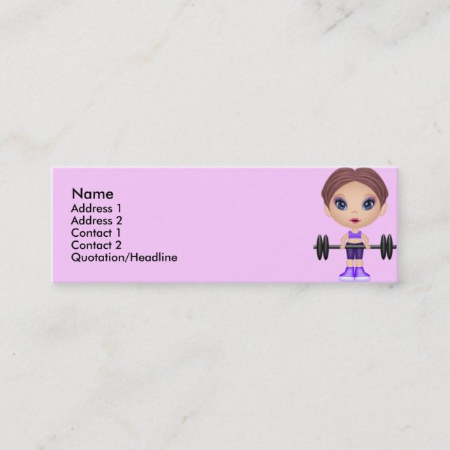 Carte De Visite Mini fitnessbuddie, nom, (Devant)