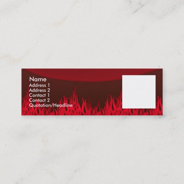 Carte De Visite Mini Flammes rouges (Devant)