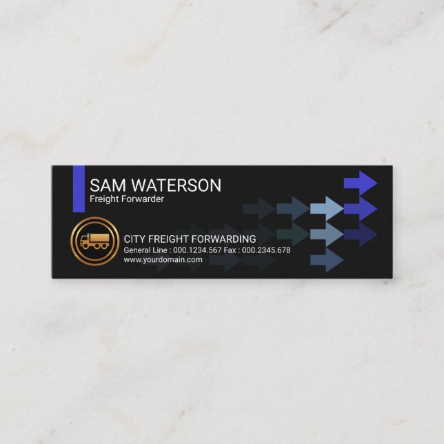 Carte De Visite Mini Flèches d'affaires de flux Transporteurs (Devant)