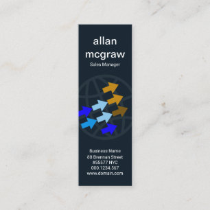 Carte De Visite Mini Flèches internationales colorées Exportation inter