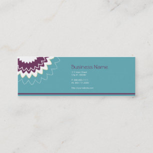 Carte De Visite Mini Fleur de floraison - pourpre, Teal, vert