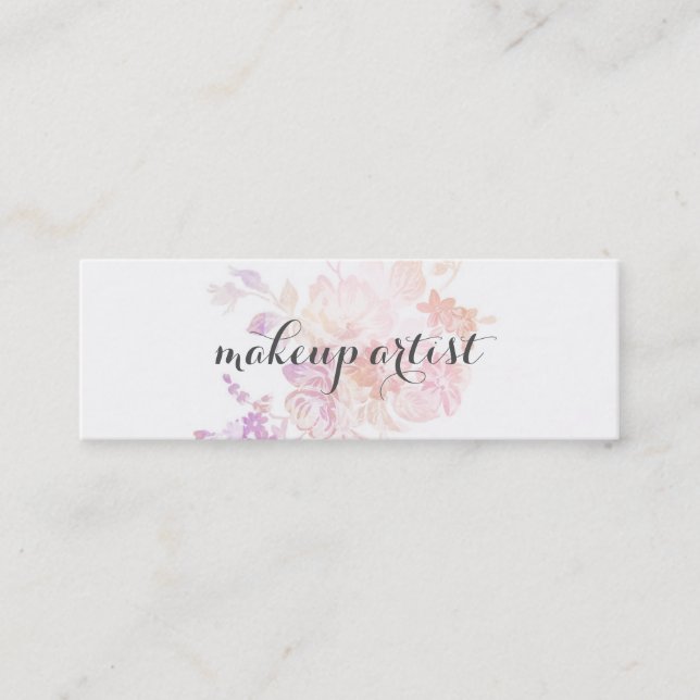 Carte De Visite Mini fleur moderne chic de rose d'aquarelle de (Devant)