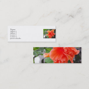 Carte De Visite Mini Fleur orange
