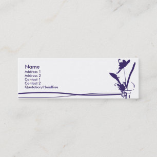 Carte De Visite Mini Fleur pourpre - maigre
