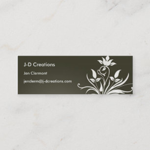 Carte De Visite Mini Fleur verte - customisée