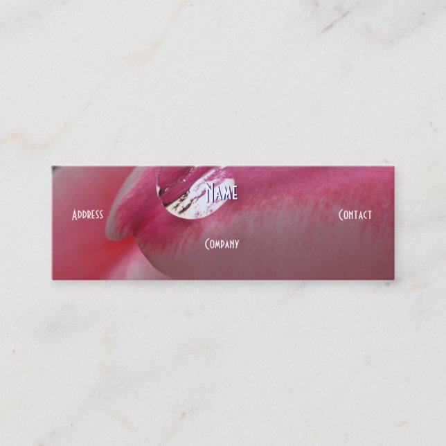 Carte De Visite Mini Fleuriste - Rose rose (Devant)
