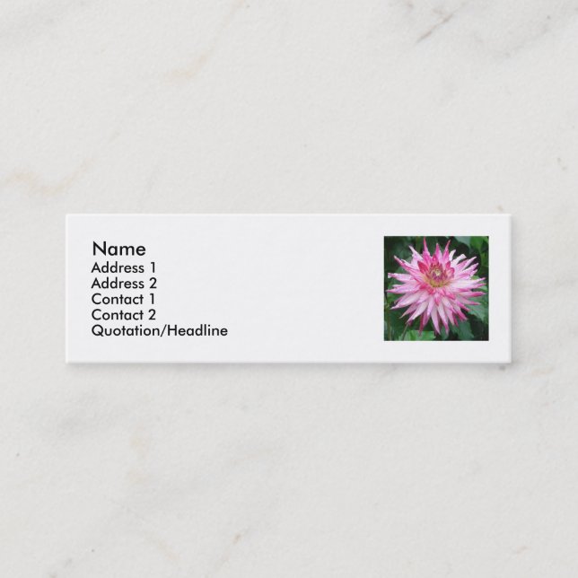 Carte De Visite Mini fleurs 1 (Devant)