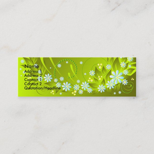 Carte De Visite Mini fleurs de printemps (Devant)