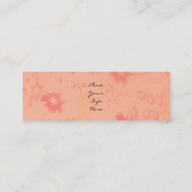 Carte De Visite Mini Fleurs roses fanées (Devant)