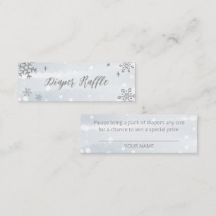 Carte De Visite Mini Flocons de neige mignons Baby Shower Fête de couch
