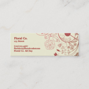 Carte De Visite Mini Floral