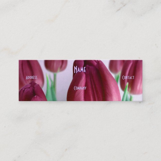 Carte De Visite Mini Floriste - Rosey Tulipes Beige (Devant)