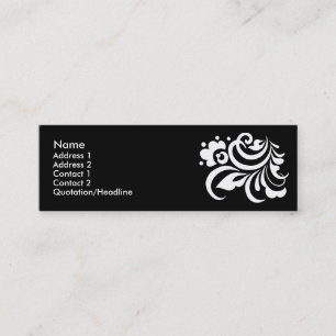 Carte De Visite Mini flower_white