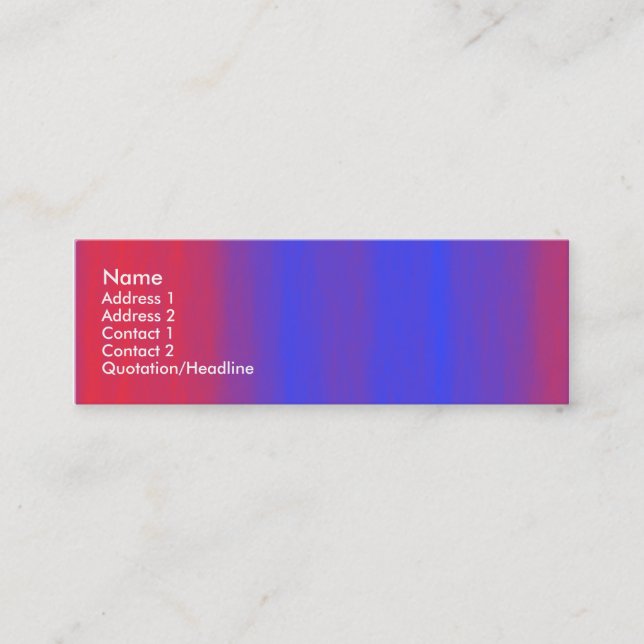 Carte De Visite Mini Flux de couleurs (Devant)